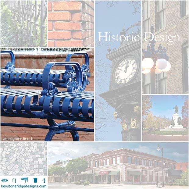 Historic Site Furniture Elements Collage