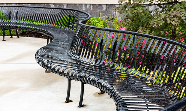 Benches can be customized to extend beyond standard lengths
