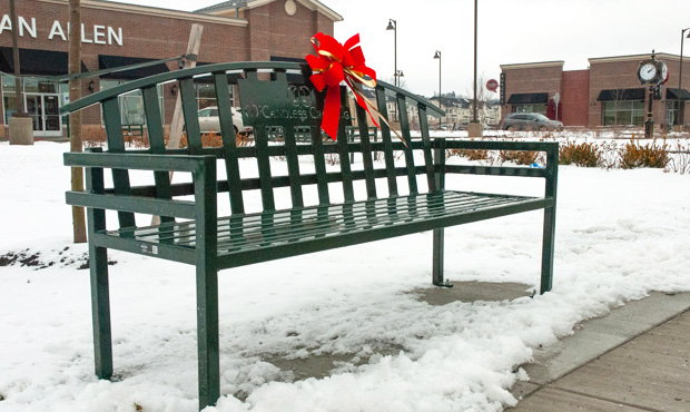Picture of KRD McConnell Bench at Christmas