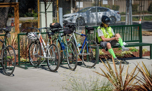 Reading Green Bench and Bike Rack