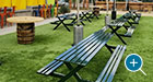 Breakwater Picnic Tables function well on their own or in tandem for larger gathering spaces