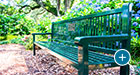 Reading benches with commemorative plaques can be found all over Brookgreen Gardens