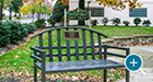 A public library uses a McConnell bench for a commemoration piece