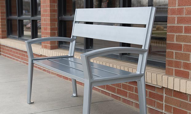 Simple and clean lines describe the Everett bench