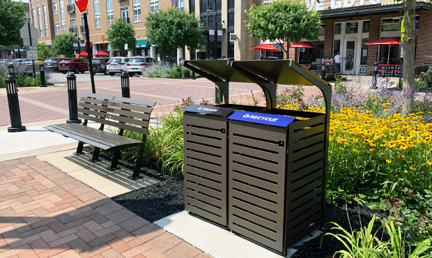 KRD, Streetscape Blog, picture of Carson Litters and Bench at Eddy St. Commons...