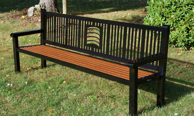 Picture of Wood Grain Aluminum Reading Bench
