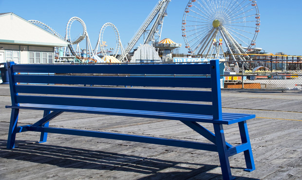 Picture of Keystone Bench at Amusement Park - Blue