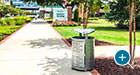 Everett Litter Receptacles add a modern touch to college campuses