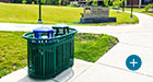 Midtown Dual Receptacles offer both waste disposal and simple recycling solutions