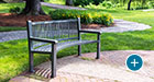 Reading benches can be curved to match the custom radius of any walking path