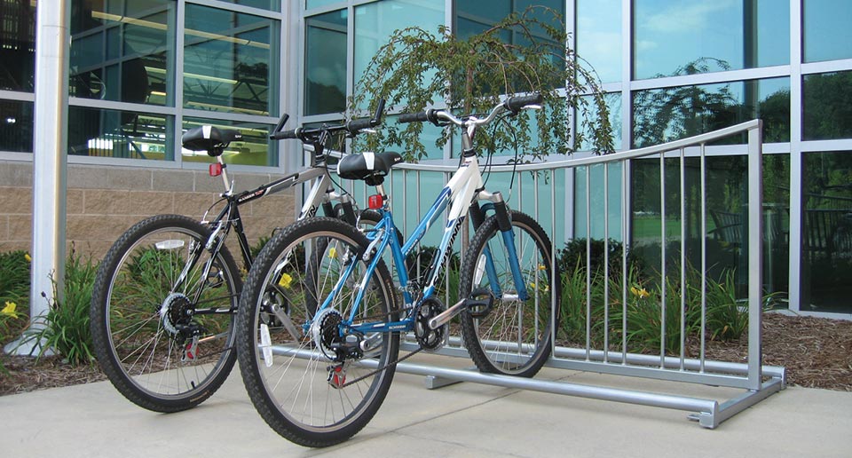 An Exeter Bike Rack allows commuting employees a place to park their ride
